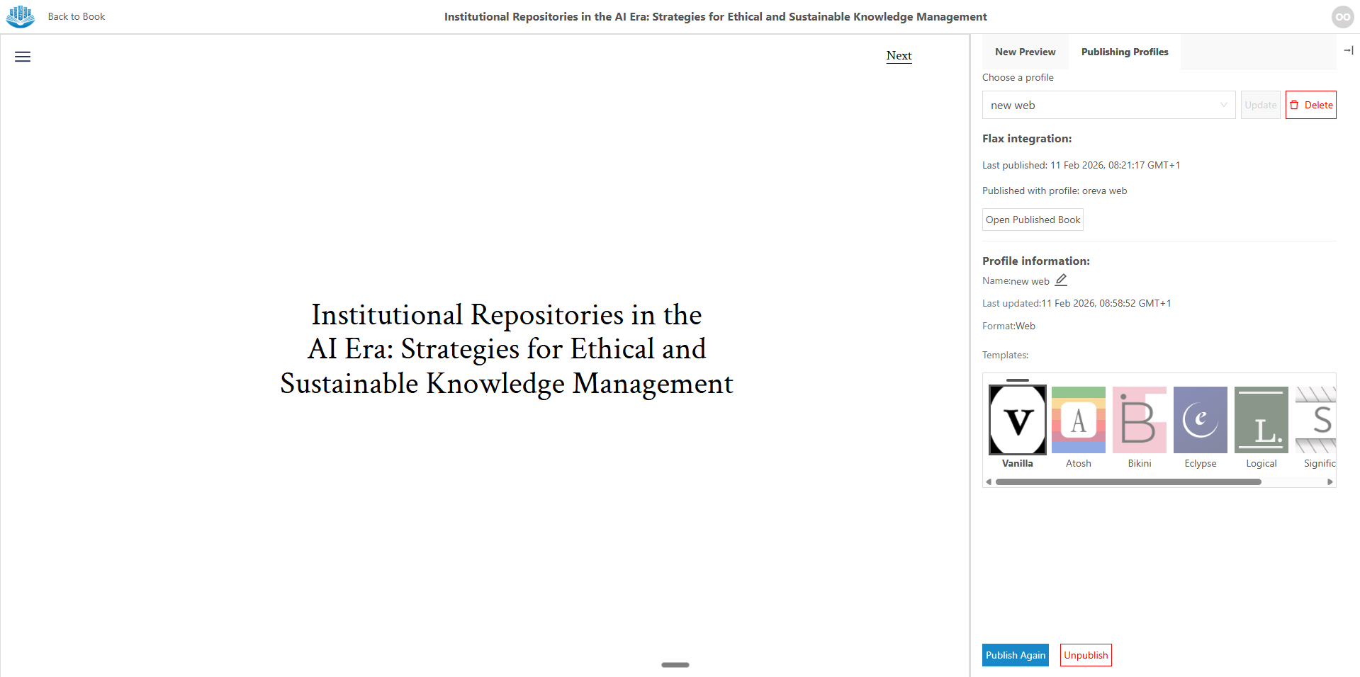 Bookhub publishing dashboard screenshot.